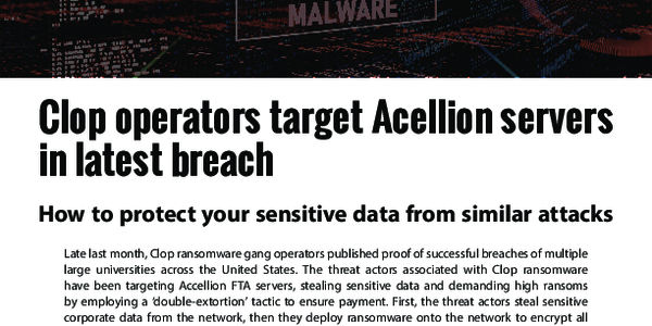 Clop operators target Acellion servers in latest breach