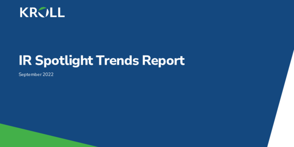 IR Spotlight Trends Report September 2022