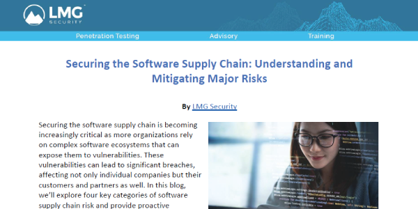 Securing the Software Supply Chain